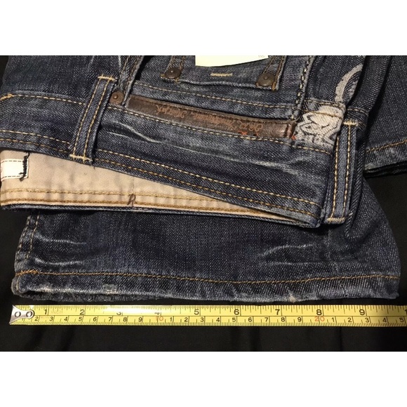 Vintage Marc Ecko Cut & Sew Skull Dagger Distressed Denim Jeans 34x32 P Wing Rlx - Picture 13 of 13